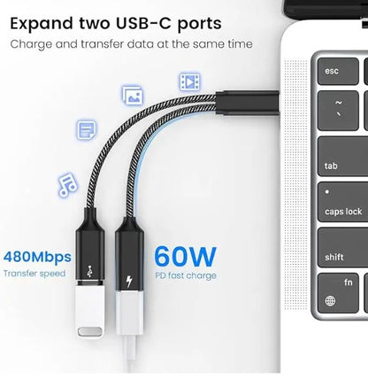 منفذ USB C مزدوج