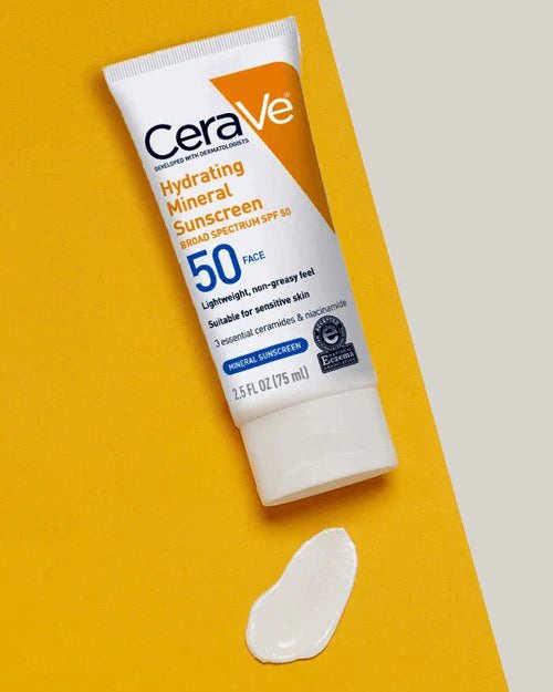 كريم الوقاية من الشمس CeraVe Hydrating Sheer Sunscreen SPF 30 للوجه والجسم | واقي شمسي معدني وكيميائي يحتوي على أكسيد الزنك وحمض الهيالورونيك والنياسيناميد والسيراميد | خالٍ من البارابين والعطور