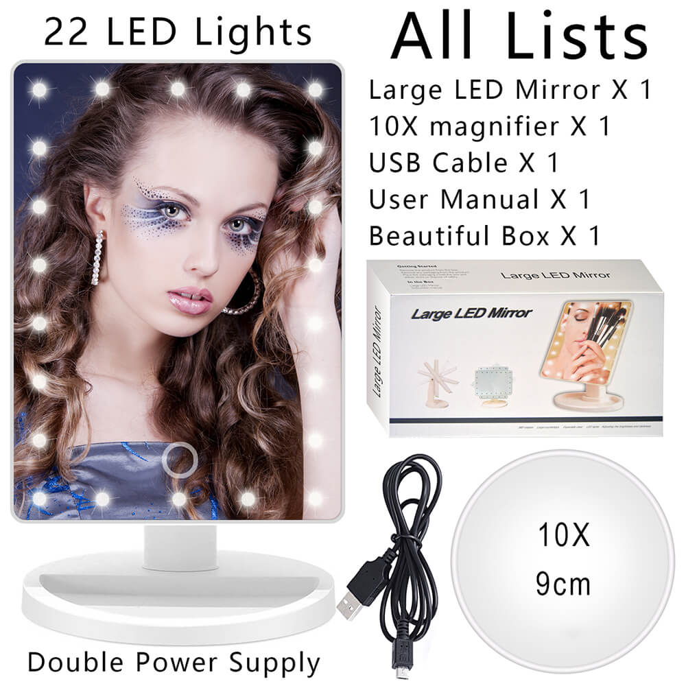 مرآة LED كبيرة