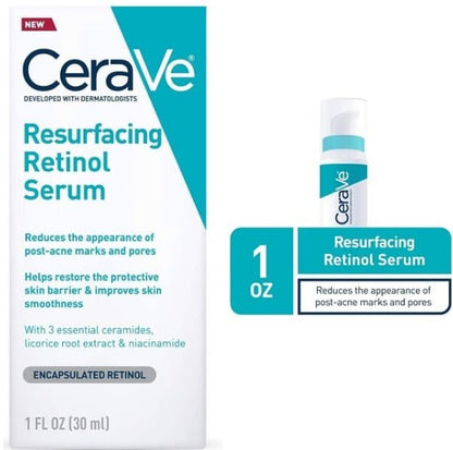 مصل CeraVe Resurfacing RETINOL للوجه مع النياسيناميد يساعد على توحيد لون البشرة